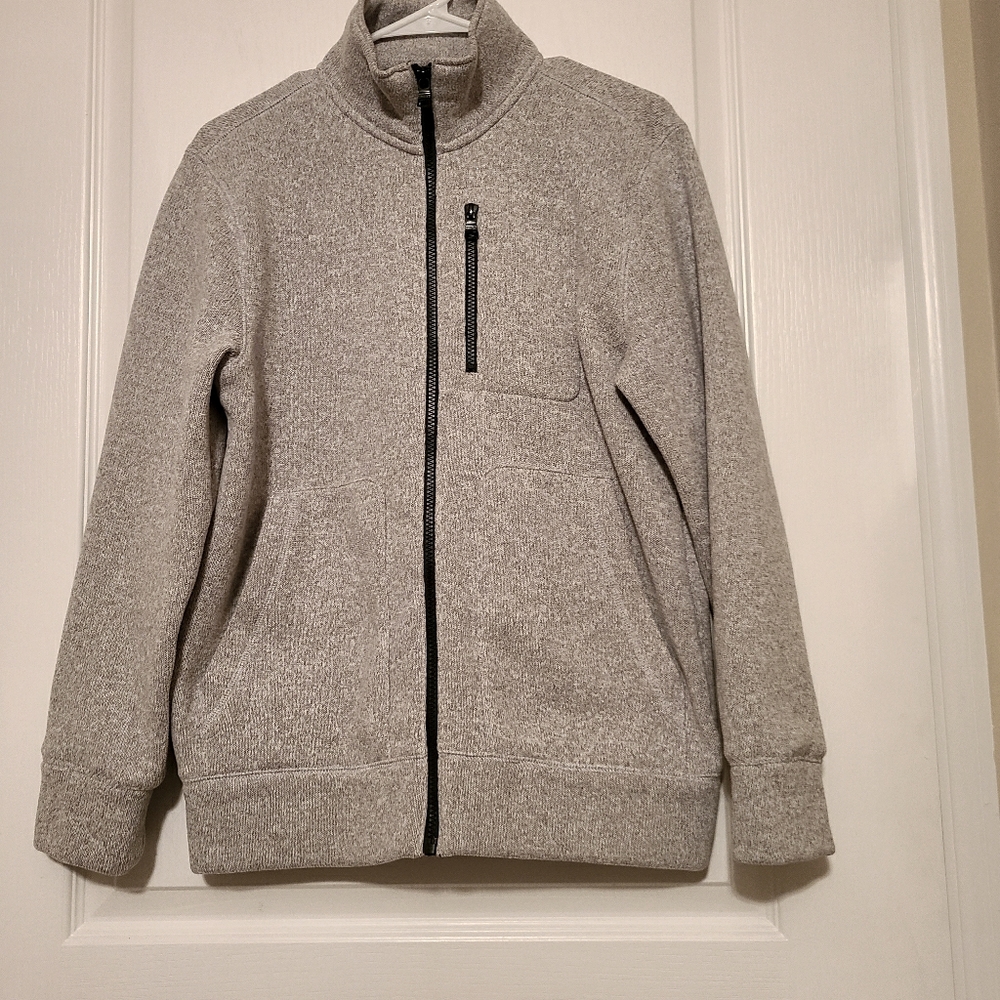 Banana Republic Men's full zip Fleece Gray Small